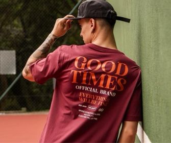 side image for Camiseta Fine Good Times Vinho - 4