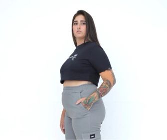side image for Cropped Angels Preto - 1