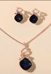side image for Conjunto Aqua marine strass - 1