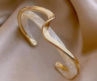 side image for Bracelete madrepérola e dourado  - 1