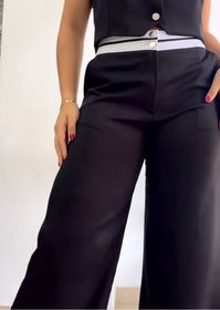 side image for Pantalón con Cinto Blanco - 2