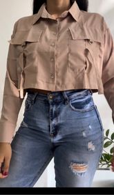 side image for Camisas Crop Top Cargo - 2