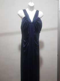 side image for Vestido de gala azul oscuro  - 1