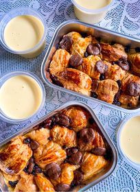 side image for Croissant Bread Pudding Biscoff  - 2