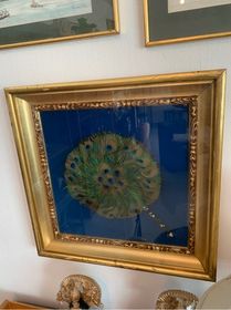 side image for Abanico plumas pavo real - 1