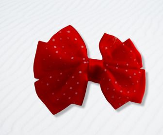 side image for 2" pet satin bow - 1
