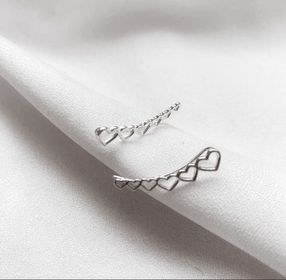 side image for Brinco Ear Cuff 6 Corações  - 1