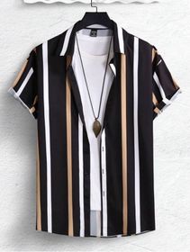 side image for Hombre camisa rayada-M - 1