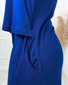side image for Vestido Amamentação Azul Marinho - 2