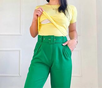 side image for T-shirt Amamentação Amarelo - 1