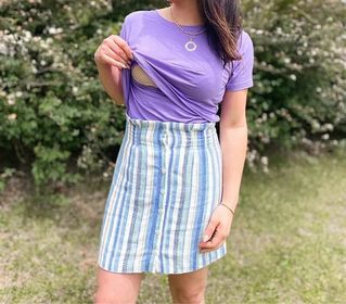 side image for T-shirt Amamentação Lavanda - 1