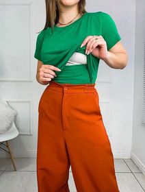 side image for T-shirt Amamentação Verde Bottega - 1