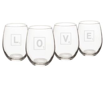 side image for Vasos De Agua Grabado - 1