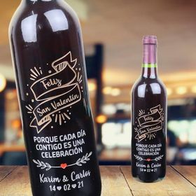 side image for Botella de Vino Grabadas - 1