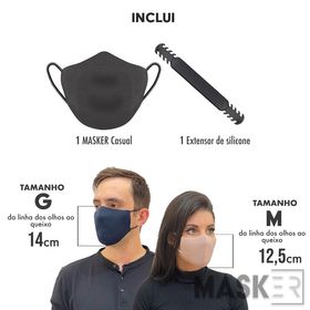 side image for Masker Casual - Xadrez - M - 2