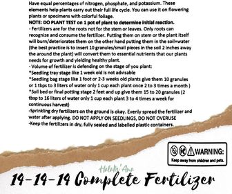 side image for 14-14-14 Complete Fertilizer, 500g - 1