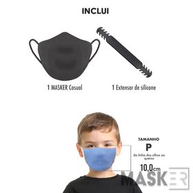 side image for Masker Casual Infantil - Preto - P - 2