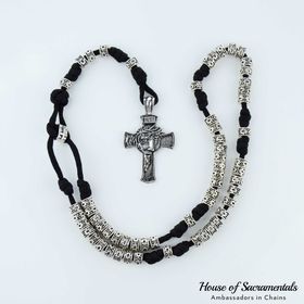 side image for Black Cord Rosary - 3