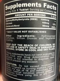 side image for 🇺🇸HMB 1.000mg - Bull Pharma 90 tabletes  - 1