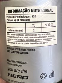 side image for 🇧🇷Beta-Alanina 240g - Hero Nutrition  - 1