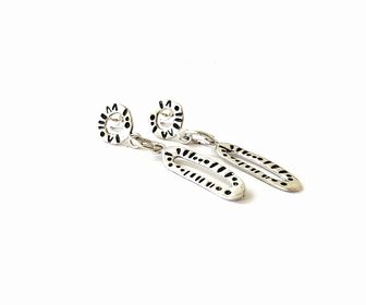 side image for Rollick Donut & Oval Earrings  - 1