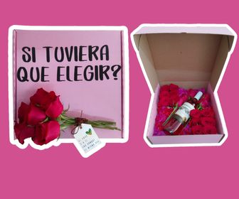 side image for Box 12 flores y 1 vino 750ml - 1