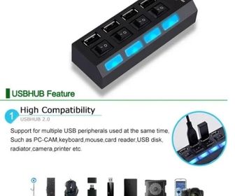 side image for Hub Concentrador Multi Contacto Usb 4 Puertos Switch - 1
