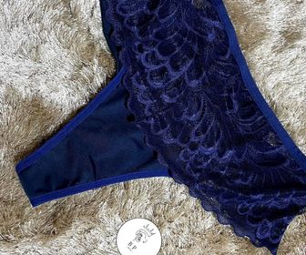 side image for Conjunto Plus Size Azul - 4