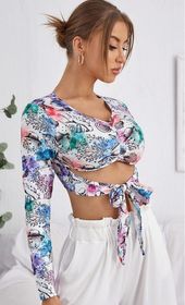 side image for Top con lazo delantero - 2