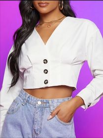 side image for Camisa corta con botón  - 2