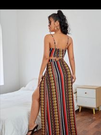 side image for Vestido con estampado geométrico - 2