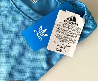 side image for CAMISA ADIDAS BÁSICA AZUL CLARO - P - 2