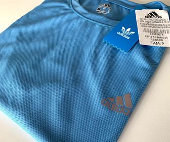 side image for CAMISA ADIDAS BÁSICA AZUL CLARO - P - 1