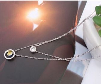 side image for Collar doble silver cristal austriaco - 3
