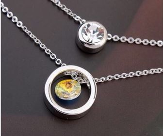 side image for Collar doble silver cristal austriaco - 2
