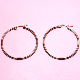 side image for Arracadas click grande - Rosa - 1