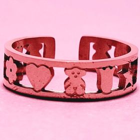 side image for Anillo siluetas Ositos - Rosa - 1