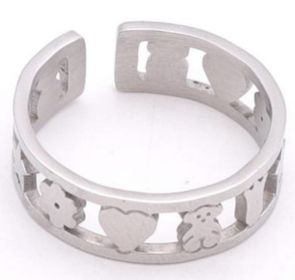 side image for Anillo siluetas Ositos - Plateado - 2