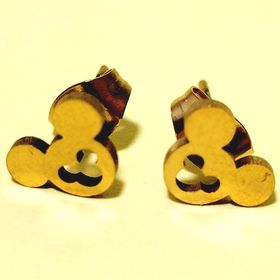 side image for Aretes silueta estilo Mickey - Dorados - 2