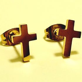 side image for Aretes cruz - Dorado - 1