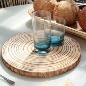side image for Set de 6  vasos de cristal Pier 1 Imports - Azul - 3