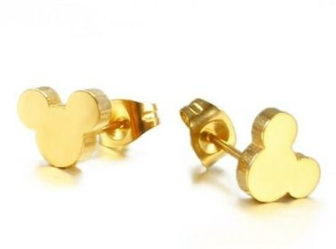 side image for Aretes estilo Mickey - Dorados - 2