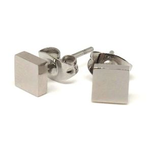 side image for Aretes cuadritos - Plateado - 1
