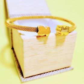side image for Brazalete ajustable Ositos - Dorado - 2