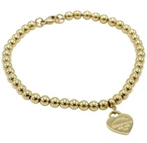 side image for Pulsera corazón colgante - Dorada - 1