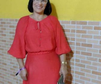 side image for Vestido Midi Manga Bufante Em Shantung Com Cinto - 2