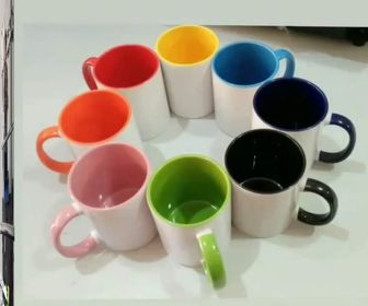 side image for Caneca de Porcelana Color - 4