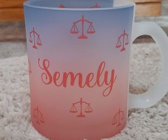 side image for Caneca de Vidro Jateado  - 4