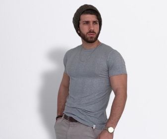 side image for Camisa Canelada Cinza - 1
