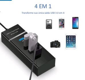 side image for Hub Usb 3.0 4 Portas Expansor Rapido 5 Gbps Alta Velocidade - 5